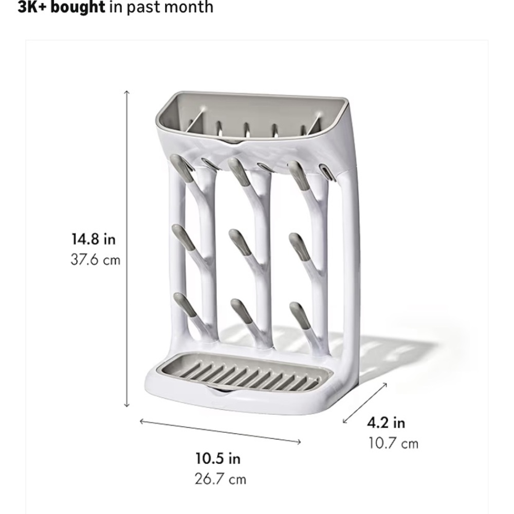 White and Gray Bottle Drying Rack - Picture 2 of 2